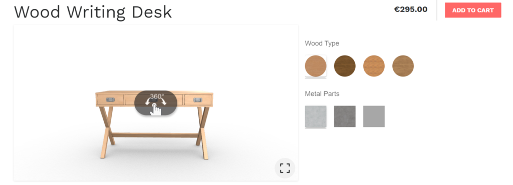 Wood Writing Desk