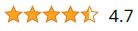 Rating -- 4.7 out of 5
